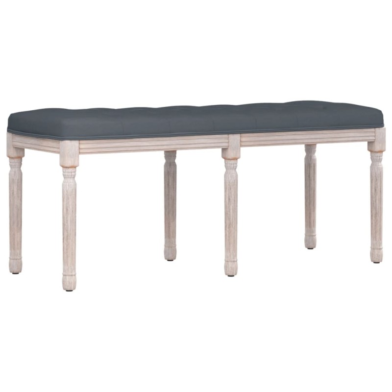 vidaXL Πάγκος Σκούρο Γκρι 110x40x49 εκ. Βελούδινος