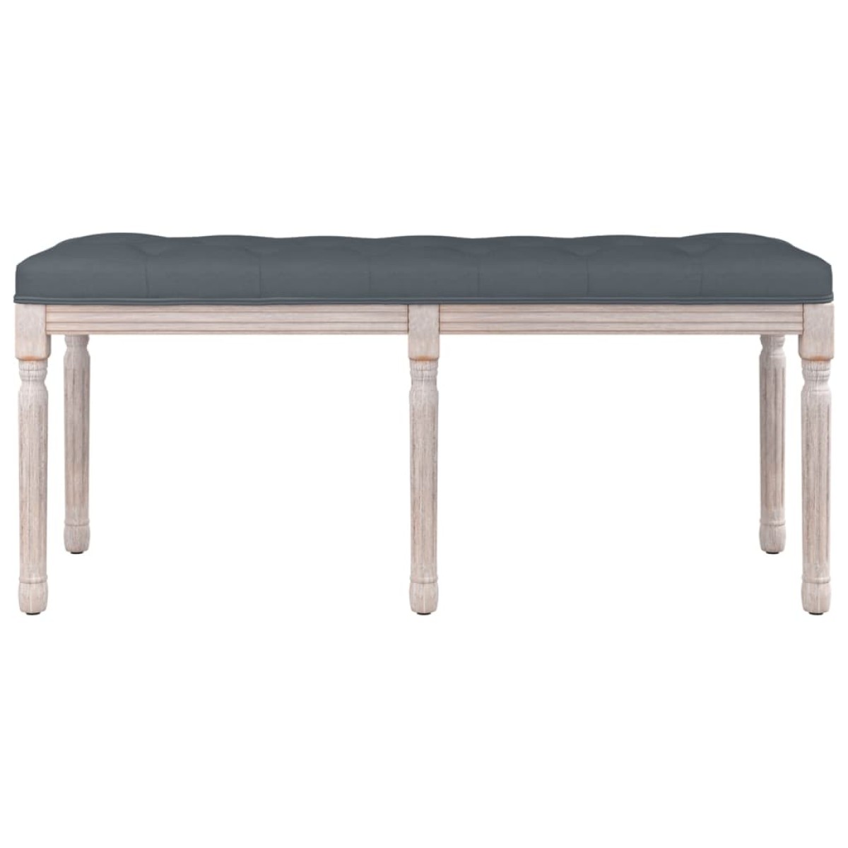 vidaXL Πάγκος Σκούρο Γκρι 110x40x49 εκ. Βελούδινος