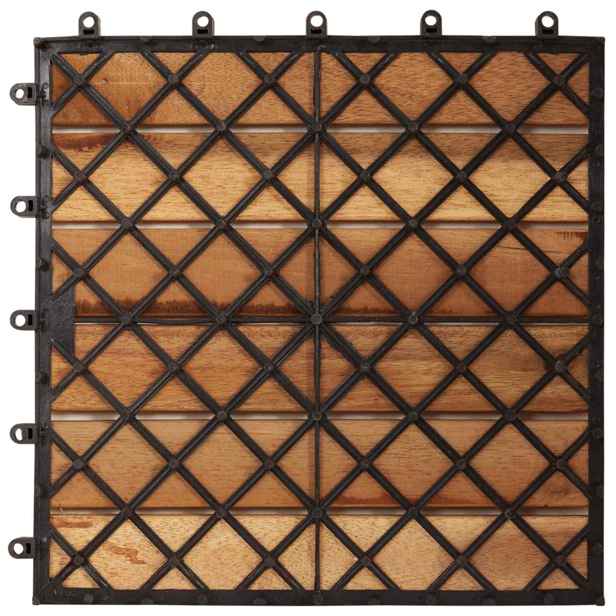 vidaXL Πλάκα Κατασκευής 20 τεμ. Καφέ 30 x 30 cm Ξύλο Ακακίας