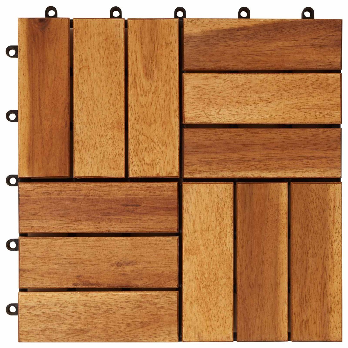 vidaXL Πλάκα Κατασκευής 20 τεμ. Καφέ 30 x 30 cm Ξύλο Ακακίας