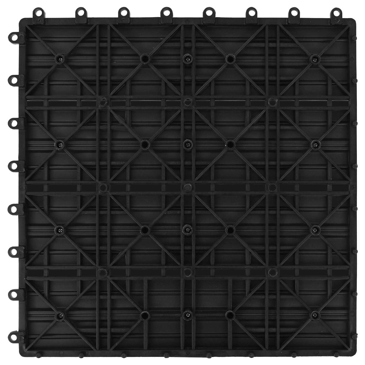 vidaXL Πλάκα Κατασκευής 22 τμχ. Μαύρο 30 x 30 cm WPC