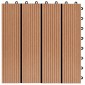 vidaXL Πλάκα Κατασκευής 22 τμχ. Ξύλο teak 30 x 30 cm WPC