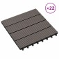 vidaXL Πλάκα Κατασκευής 22 τμχ. Σκούρο Καφέ 30 x 30 cm WPC