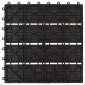 vidaXL Πλάκα Κατασκευής 22 τμχ. Σκούρο Καφέ 30 x 30 cm WPC