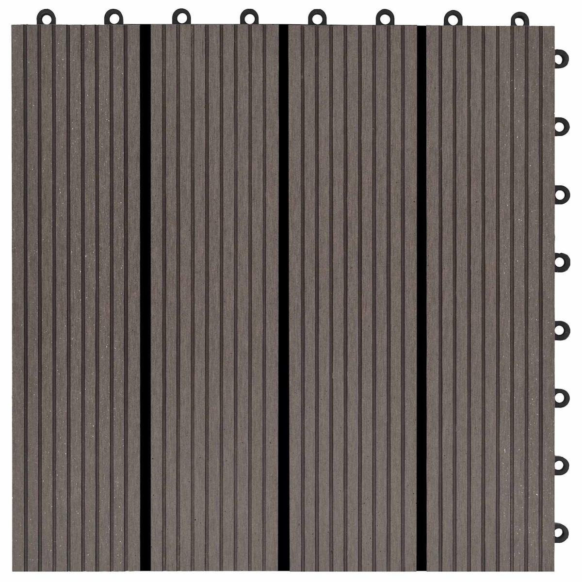 vidaXL Πλάκα Κατασκευής 22 τμχ. Σκούρο Καφέ 30 x 30 cm WPC