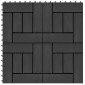 vidaXL Πλάκα Κατασκευής 22 τμχ. Μαύρο 30 x 30 cm WPC