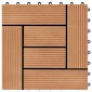 vidaXL Πλάκα Κατασκευής 22 τμχ. Ξύλο teak 30 x 30 cm WPC