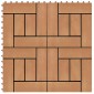 vidaXL Πλάκα Κατασκευής 22 τμχ. Ξύλο teak 30 x 30 cm WPC