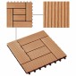 vidaXL Πλάκα Κατασκευής 22 τμχ. Ξύλο teak 30 x 30 cm WPC