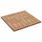 vidaXL Πλάκα Κατασκευής 22 τμχ. Ξύλο teak 30 x 30 cm WPC
