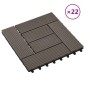 vidaXL Πλάκα Κατασκευής 22 τμχ. Σκούρο Καφέ 30 x 30 cm WPC