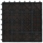 vidaXL Πλάκα Κατασκευής 22 τμχ. Σκούρο Καφέ 30 x 30 cm WPC