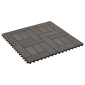 vidaXL Πλάκα Κατασκευής 22 τμχ. Σκούρο Καφέ 30 x 30 cm WPC