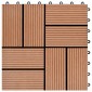 vidaXL Πλάκα Κατασκευής 22 τμχ. Καφέ 30 x 30 cm WPC