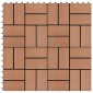 vidaXL Πλάκα Κατασκευής 22 τμχ. Καφέ 30 x 30 cm WPC