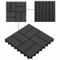 vidaXL Πλάκα Κατασκευής 22 τμχ. Μαύρο 30 x 30 cm WPC