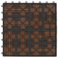 vidaXL Πλάκα Κατασκευής 22 τμχ. Ξύλο teak 30 x 30 cm WPC