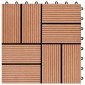 vidaXL Πλάκα Κατασκευής 22 τμχ. Ξύλο teak 30 x 30 cm WPC