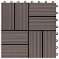 vidaXL Πλάκα Κατασκευής 22 τμχ. Σκούρο Καφέ 30 x 30 cm WPC