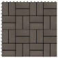 vidaXL Πλάκα Κατασκευής 22 τμχ. Σκούρο Καφέ 30 x 30 cm WPC