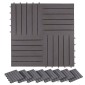 vidaXL Πλάκα Κατασκευής 20 τεμ. Γκρι 30 x 30 cm Ξύλο Ακακίας
