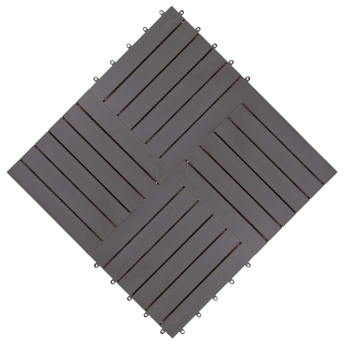 vidaXL Πλάκα Κατασκευής 30 τεμ. Γκρι 30 x 30 cm Ξύλο Ακακίας
