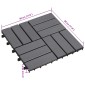 vidaXL Πλάκα Κατασκευής 20 τεμ. Γκρι 30 x 30 cm Ξύλο Ακακίας