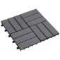 vidaXL Πλάκα Κατασκευής 20 τεμ. Γκρι 30 x 30 cm Ξύλο Ακακίας