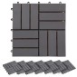 vidaXL Πλάκα Κατασκευής 30 τεμ. Γκρι 30 x 30 cm Ξύλο Ακακίας