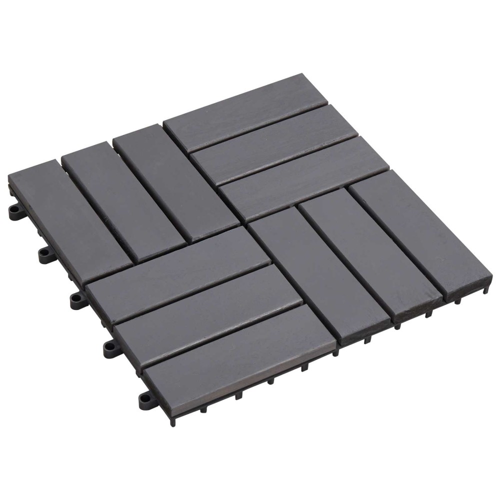 vidaXL Πλάκα Κατασκευής 30 τεμ. Γκρι 30 x 30 cm Ξύλο Ακακίας