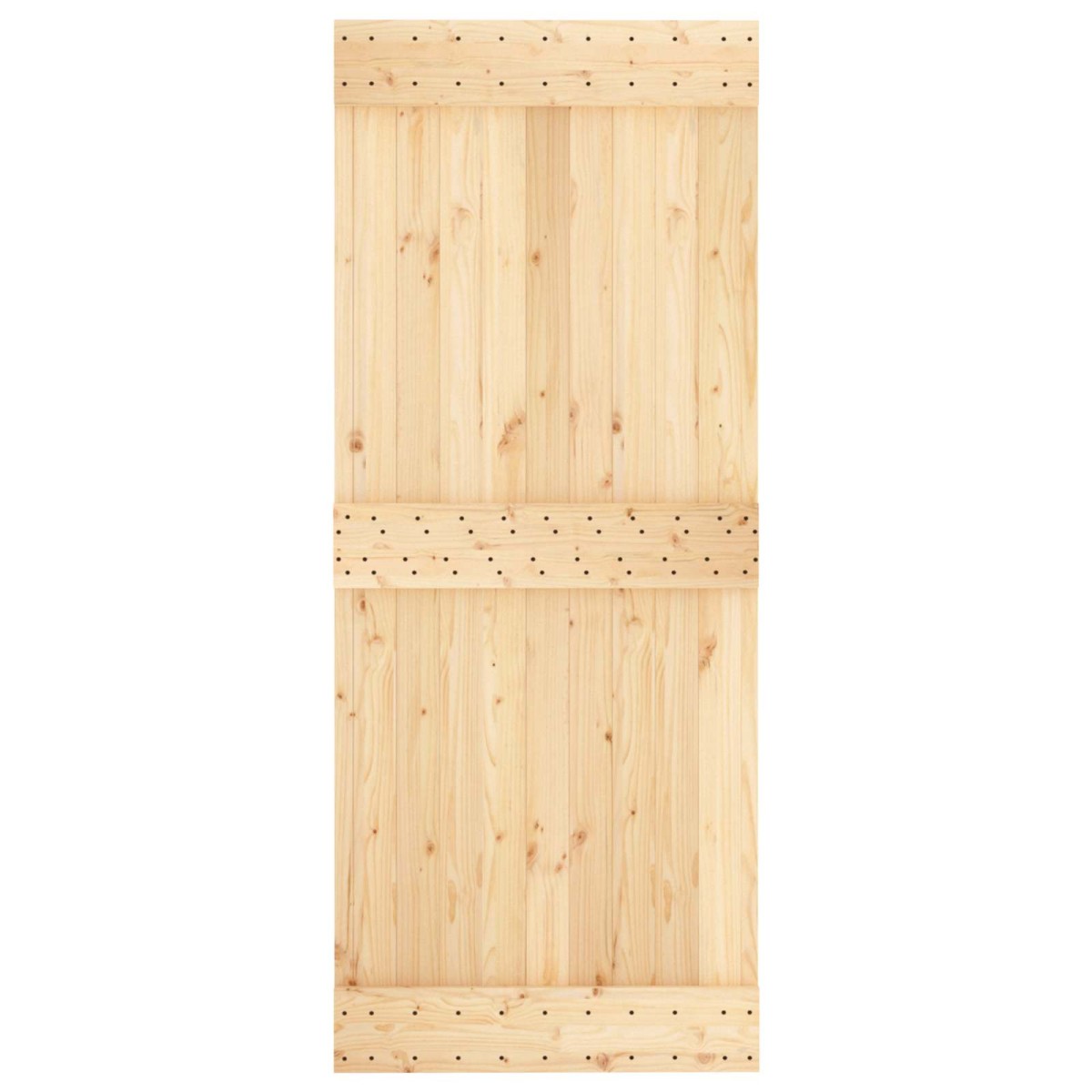 vidaXL Συρόμενη Πόρτα Φυσικό και Μαύρο 85 x 210 cm