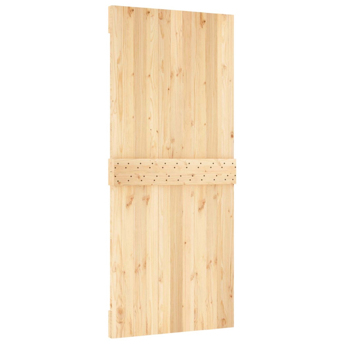 vidaXL Συρόμενη Πόρτα Φυσικό και Μαύρο 90 x 210 cm