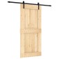 vidaXL Συρόμενη Πόρτα Φυσικό και Μαύρο 95 x 210 cm