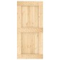 vidaXL Συρόμενη Πόρτα Φυσικό και Μαύρο 95 x 210 cm