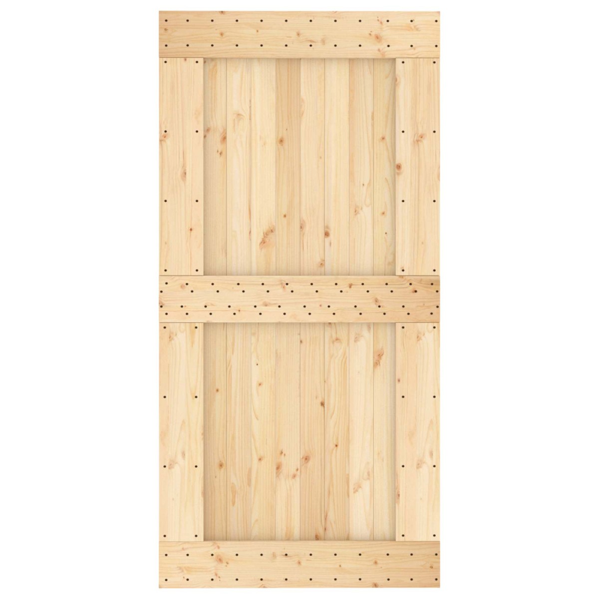 vidaXL Συρόμενη Πόρτα Φυσικό και Μαύρο 100 x 210 cm