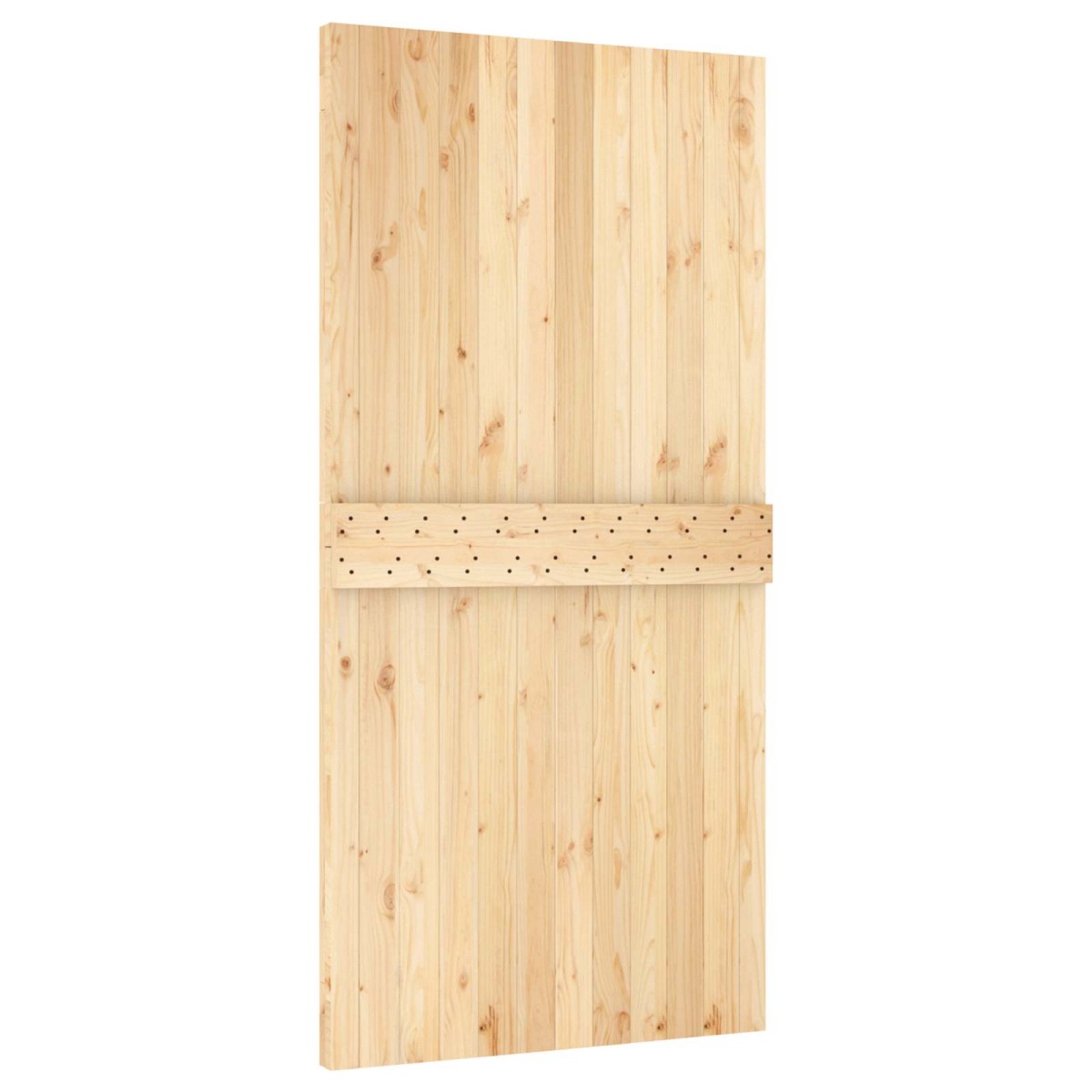 vidaXL Συρόμενη Πόρτα Φυσικό και Μαύρο 100 x 210 cm