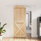 vidaXL Συρόμενη Πόρτα Φυσικό και Λευκό 80 x 210 cm