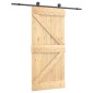 vidaXL Συρόμενη Πόρτα Φυσικό και Μαύρο 95 x 210 cm