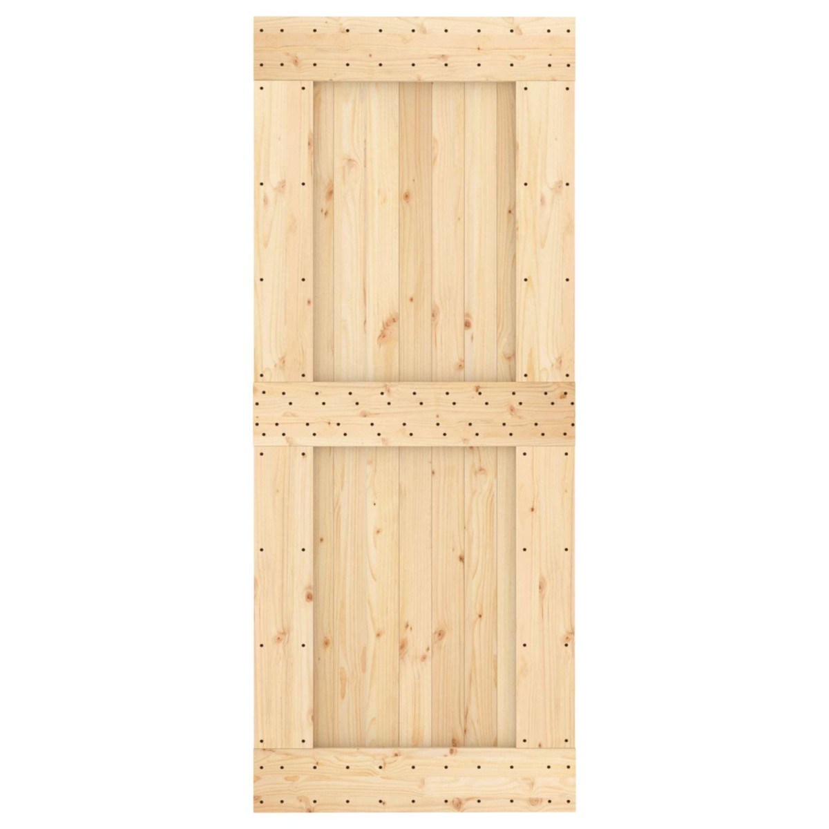 vidaXL Συρόμενη Πόρτα Φυσικό και Μαύρο 85 x 210 cm