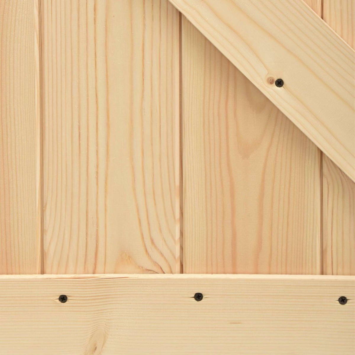 vidaXL Συρόμενη Πόρτα Φυσικό και Λευκό 100 x 210 cm Μασίφ Ξύλο Πεύκου