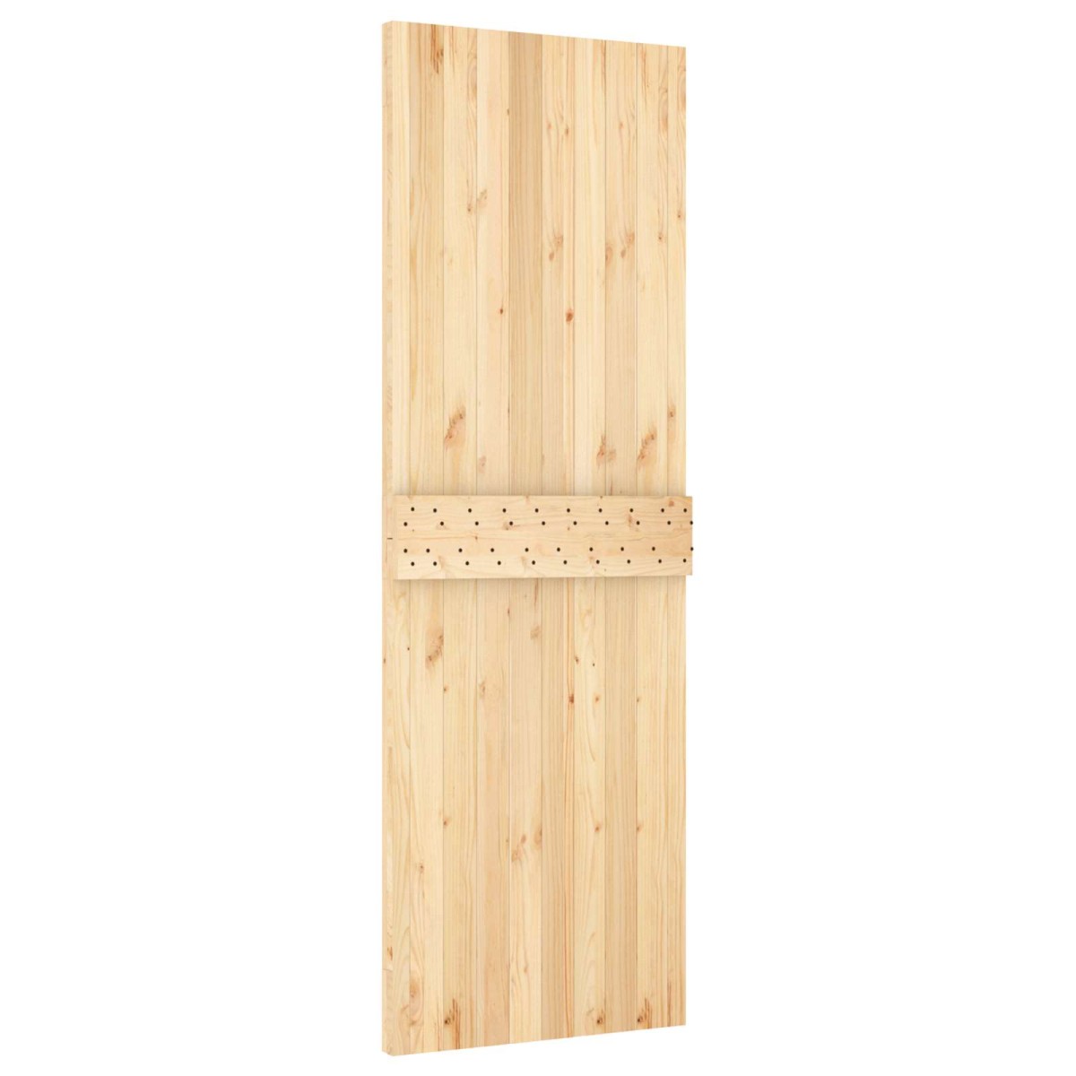 vidaXL Συρόμενη Πόρτα Φυσικό και Μαύρο 70 x 210 cm