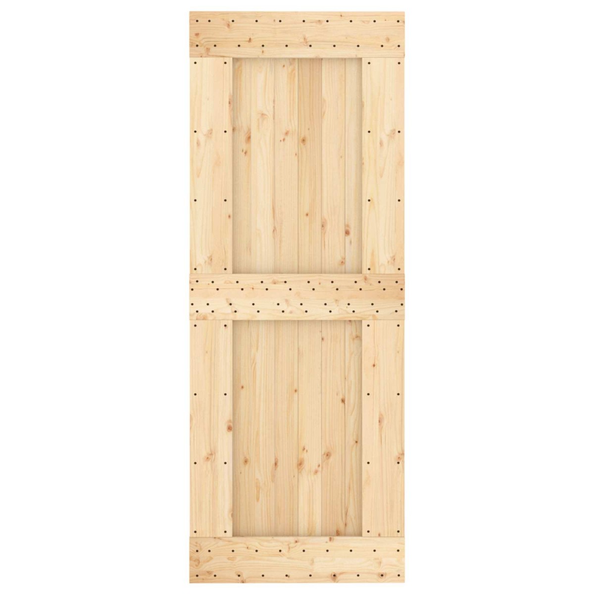 vidaXL Συρόμενη Πόρτα Φυσικό και Μαύρο 80 x 210 cm