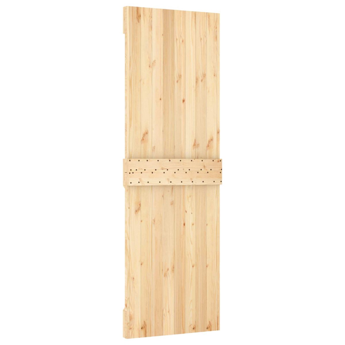 vidaXL Συρόμενη Πόρτα Φυσικό και Μαύρο 70 x 210 cm