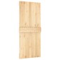 vidaXL Συρόμενη Πόρτα Φυσικό και Μαύρο 90 x 210 cm