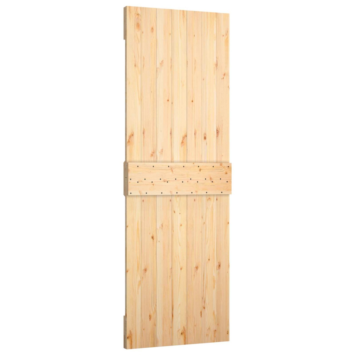 vidaXL Συρόμενη Πόρτα Φυσικό και Λευκό 70 x 210 cm