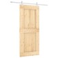 vidaXL Συρόμενη Πόρτα Φυσικό και Λευκό 90 x 210 cm