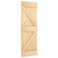 vidaXL Συρόμενη Πόρτα Φυσικό και Λευκό 70 x 210 cm