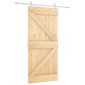 vidaXL Συρόμενη Πόρτα Φυσικό και Λευκό 95 x 210 cm