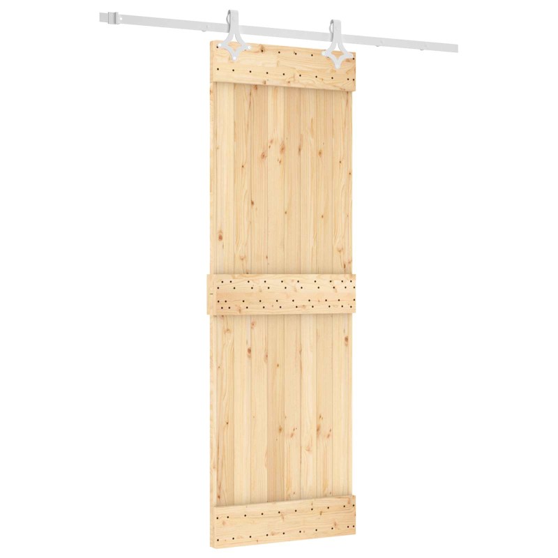 vidaXL Συρόμενη Πόρτα Φυσικό και Λευκό 70 x 210 cm
