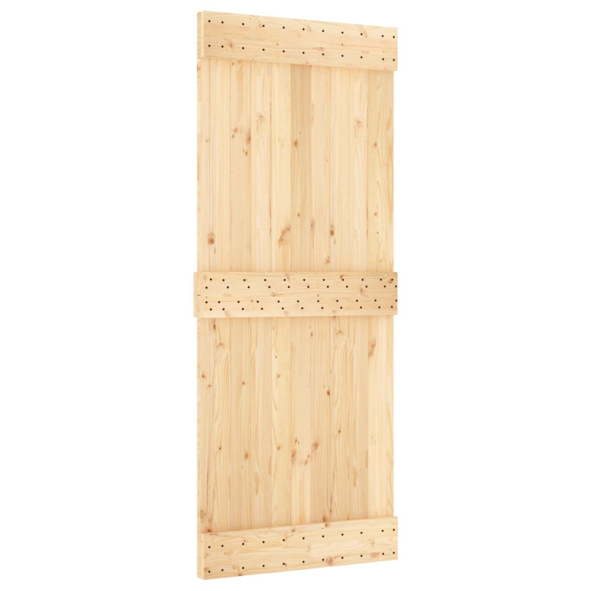 vidaXL Συρόμενη Πόρτα Φυσικό και Λευκό 85 x 210 cm